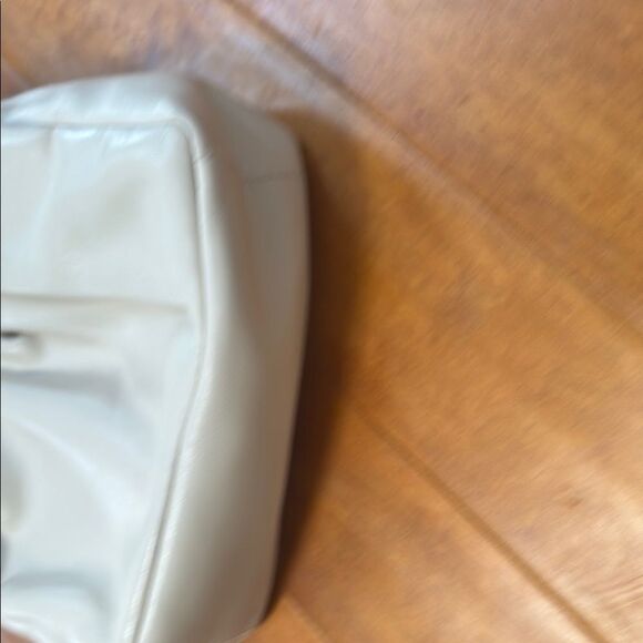 STAUD Felix Off White Leather Gathered Shoulder Bag - Picture 7 of 10